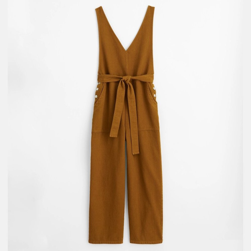 Alex Mill Ollie Overall in recycled denim and golden khaki